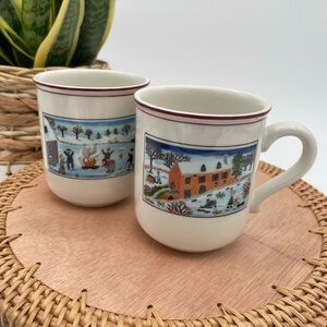 Villeroy and Boch Naïf Christmas Mugs Set of 2